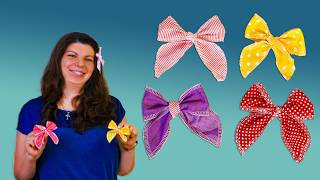 DIY Fabric Bows with Just 1 piece of fabric // Sew a Cute Fabric Bow in 3 minutes @HelloSewing