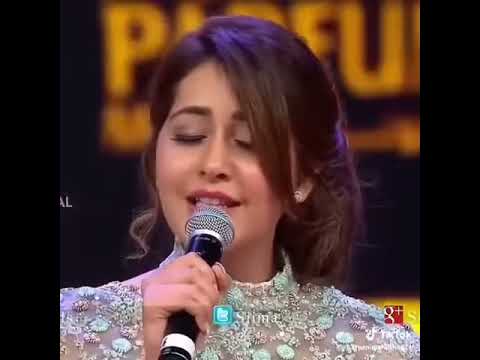 Rashi kanna singing on a song from a Telugu movie