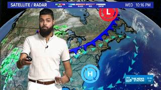 More humid with showers and t-storms for Thursday