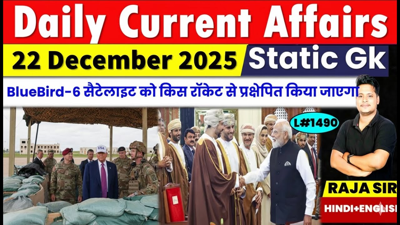 22 December 2025 |Current Affair Today | Daily Current Affairs |Ssc ...