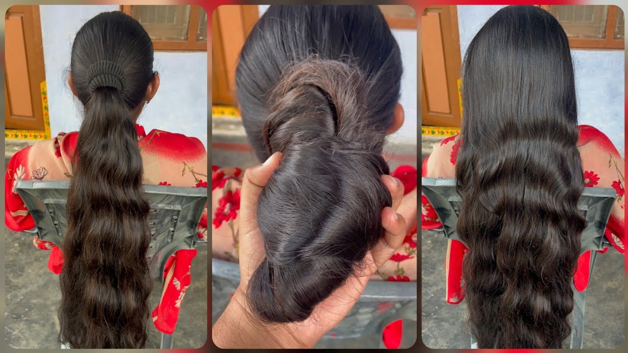 Silky long hair || Beautiful Buns || Ponytail || Long hair dunia || Rapunzel N || Love for Long Hair
