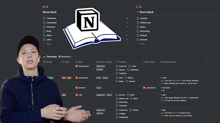 Notion Dashboard: How To Make A Language Dictionary (Auto Synonyms)