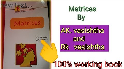 matrices by AK vashistha & Rk vashistha book review /unboxing 2020