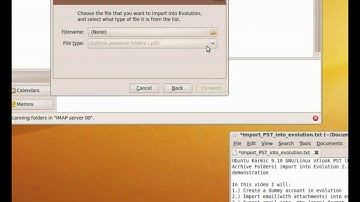 Import outlook email from *.PST with Evolution email on Ubuntu Karmic GNU/Linux 9.10