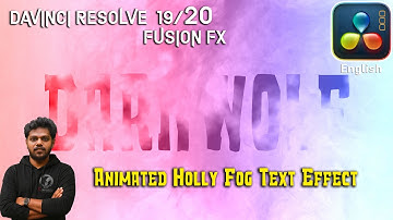 Holly text effect , Epic Smoke Text Effect in DaVinci Resolve | Fusion Tutorial for Beginners