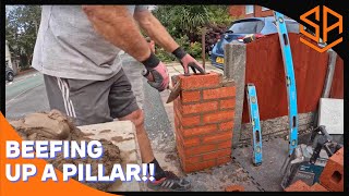 BEEFED UP BRICK AND A HALF PILLAR