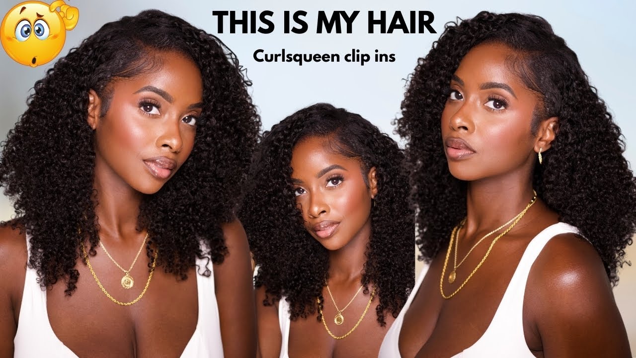 THIS IS MY HAIR 🤯 Curlsqueen Clip Ins
