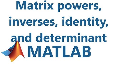 Matlab: Matrix powers, inverses, the identity, and the determinant