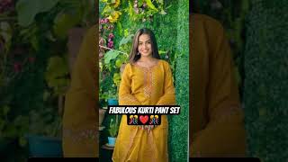 #Function wear🎉#Ethnic style ✨#Cotton silk blend ❤️#Flawless look😍#Kuri pant dupatta set 😘😍 #classy