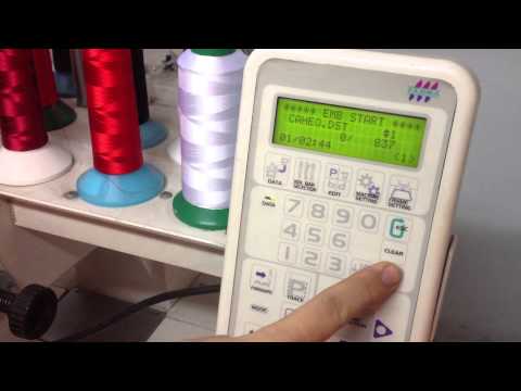 Tajima NEO TEJT Single head embroidery machine reads dst files from USB flash drive.