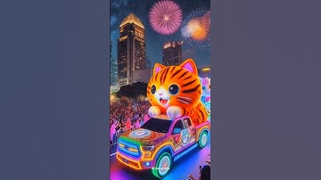 mobil hias kitten raksasa takbir keliling 2025 #shorts #takbiran #takbirkeliling #kucing #cat