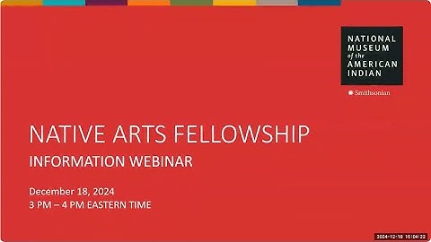 Info Session: Native Arts Fellowship (2025)