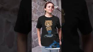 Teddy Bear Tees to match with Marina Blue 1s - Sneaker Hoodies - How to style