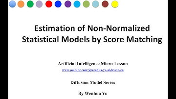 Estimation of Non Normalized Statistical models by Score Matching