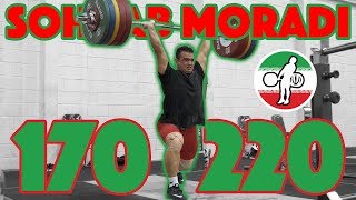 Sohrab Moradi Heavy Training (170kg Snatch + 220kg Clean and Jerk) - 2018 Asian Games [4k 50]