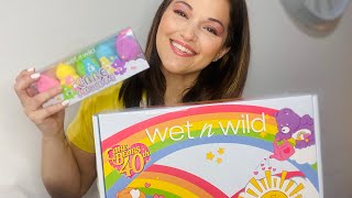 Wet N Wild Care Bears 40th Anniversary Makeup Collectiom Unboxing, Try On & Review!!! ☀️🌈 🐻