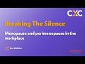 IWD Webinar - Breaking the silence | Menopause and perimenopause in the workplace