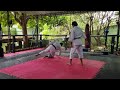treino de técnicas de kumite. oss