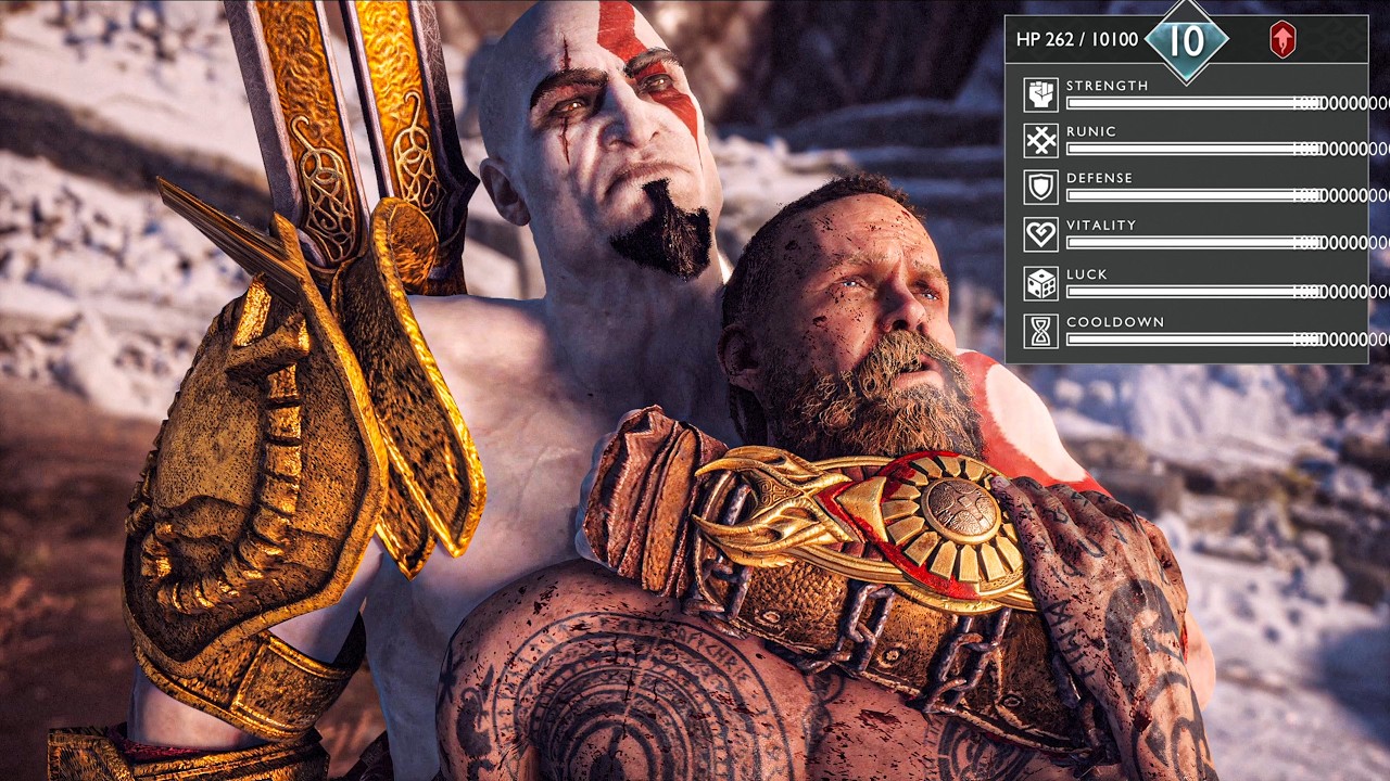 10 BILLION STRENGTH LORE ACCURATE KRATOS VS BALDUR - God of War: 2018 NG+ - GMGOW PC 4K 60 FPS