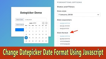 How to change datepicker date format using Javascript?