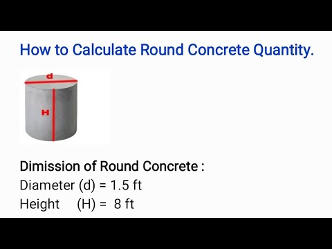 How to Calculate Round Column Concrete | Quantity of Concrete | Calculate Round Volume - YouTube