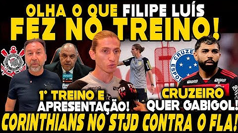 OLHA O QUE FILIPE LUÍS FEZ NO 1° TREINO! CRUZEIRO QUER GABIGOL! CORINTHIANS NO STJD CONTRA O FLA!