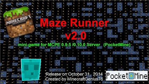 Minecraft Pocket Edition mini-game | UPDATED MazeRunner v2.0 | MCPE Server 0.9.5 Plugin | PocketMine