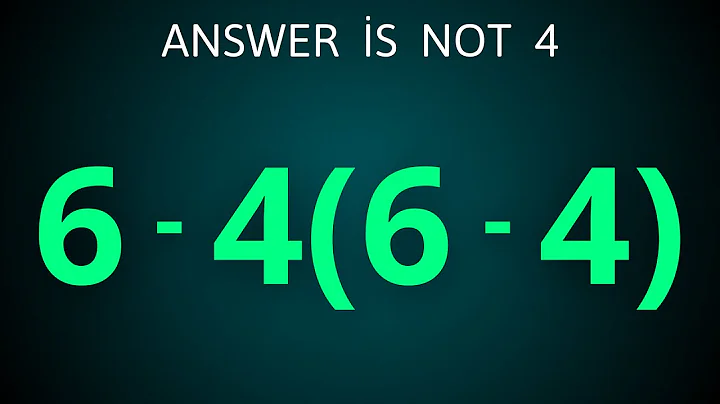 The Answer is NOT 4! 99% Fail This Simple Problem | 6-4(6-4) Order of Operations