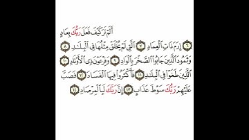 سورة الفجر 2 القسم الثاني تكرار كيفي من .. ألم تر كيف فعل ربك بعاد .. إلى .. إن ربك لبالمرصاد