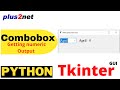Tkinter Combobox returning  numeric key by showing value for selection of option using a dictionary