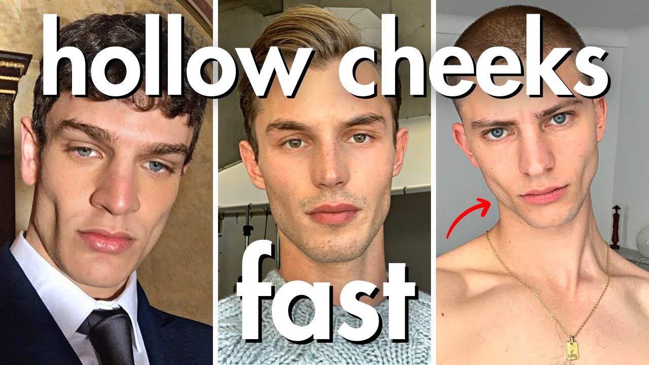 How to get HOLLOW cheeks FAST for the guys - YouTube