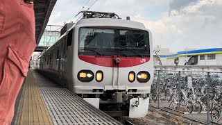 （E491系East i-E水戸線検測）JR東日本E491系East i-Eが小山駅16番線を試運転電車として警笛を鳴らして発車する動画（2024.4.1）