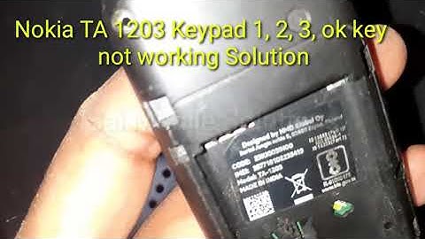 Nokia Ta-1203 Keypad 1, 2, 3, ok Key Not Working Solution || Nokia ta 1203 keypad not work Solution