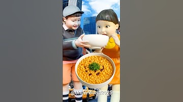 Squid Game AI ramen carbonara ASMR #squidgame #squidgame2 #ai #asmr