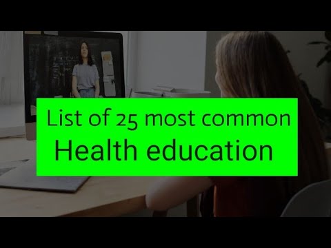 list of 25 most common health education topics || health talk || for nursing knowledge || education