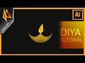 Illustrator tutorial : Make Diya/ oil lamp in adobe illustrator cc 2017; Diwali illustrator tutorial
