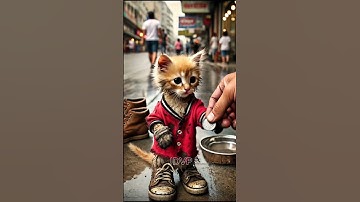 Chú mèo con tội nghiệp bị bạn bè chế giễu vì ăn xoài bẩn ở chợ #JDVP