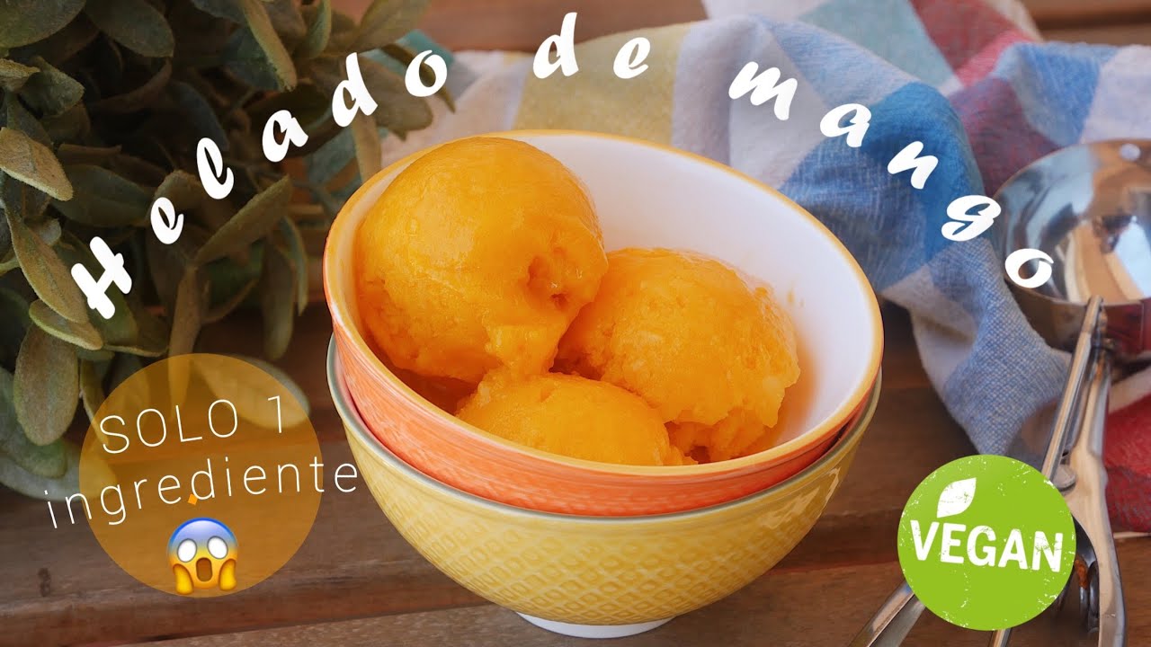 HELADO DE MANGO SALUDABLE con 1 ingrediente
