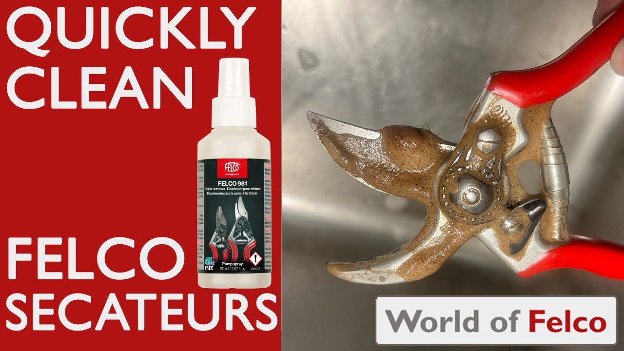 How to give your secateurs a quick clean - Felco Resin Remover 