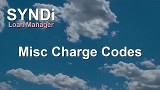 Misc Charge Codes