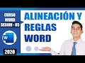 La regla de Word y opciones de alineación  | 05