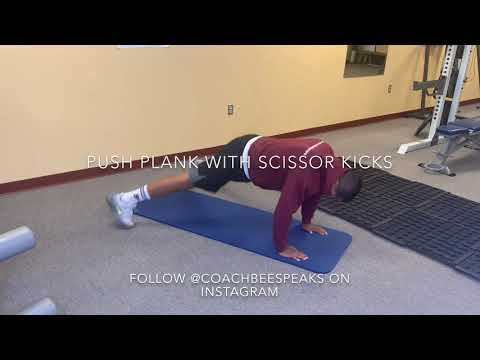 High Plank With Scissor Kicks