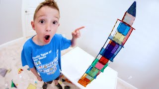 Father & Son TALLEST MAGNET TOWER EVER! (Gets Destroyed!)