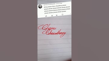 Charu Chaudhary name write in cursive writing #cursive#writing#beautiful#writing#shorts
