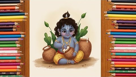 Shree krishna drawing| new video 2025| Easy pencil drawing full tutorial| #youtube #shorts