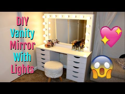 Diy Vanity Mirror With Lights Under 150 Youtube