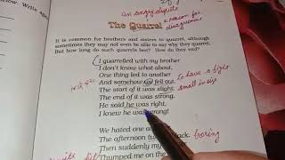 The Quarrel | English | Grade 6 | CBSE | NCERT | The quarrel poem explanation  || Lots Of Tutorials