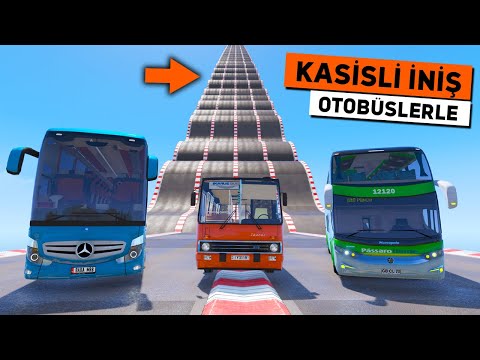 🚌 Uzun ve Büyük Otobüsler ile Kasisli İniş Parkurundayız 🚌 GTA 5