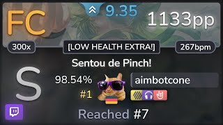 🔴 9.4⭐ aimbotcone | Shota Kageyama - Sentou de Pinch! [LOW HEALTH!] +HDNCHR 98.54% FC #1 | 1133pp Guide