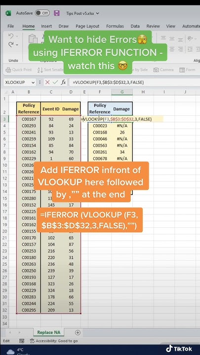 How to use IFERROR with VLOOKUP function in Excel. #excelshorts # ...